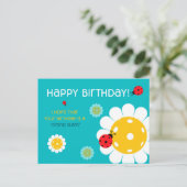 Pickleball Happy Birthday Türkis individuell anpas Postkarte (Stehend Vorderseite)