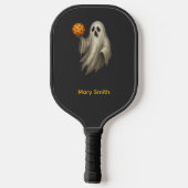 Pickleball Happy Halloween für Spieler mit Geist Schläger (Rückseite)