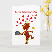Pickleball Happy Valentine's Day Karte (Gelbe Blume)