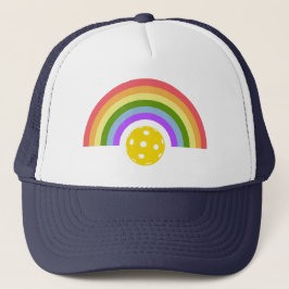 Pickleball Hat: Regenbogen Truckerkappe
