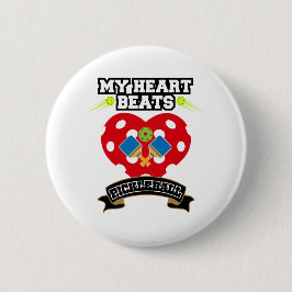 Pickleball Heart Paddle Ball Passion Sport Liebe Button