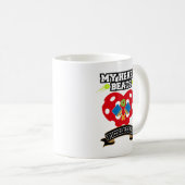 Pickleball Heart Paddle Ball Passion Sport Liebe Kaffeetasse (VorderseiteRechts)