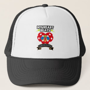 Pickleball Heart Paddle Ball Passion Sport Liebe Truckerkappe