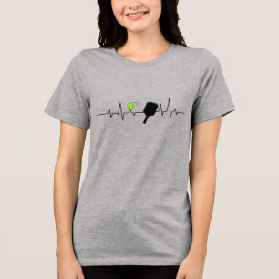 Pickleball Heartbeat - Geschenk für Pickleball-Spi Tri-Blend Shirt