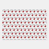 Pickleball Hearts Love Spelled with Pickleballs Geschenkpapier Set (Vorderseite 3)