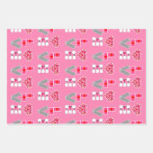 Pickleball Hearts Love Spelled with Pickleballs Geschenkpapier Set (Vorderseite)