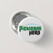 "Pickleball Held-" Logo-Knopf Button (Vorne & Hinten)