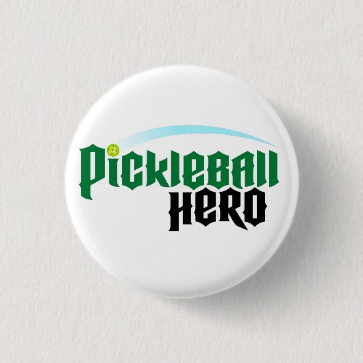 "Pickleball Held-" Logo-Knopf Button (Vorderseite)
