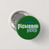 "Pickleball Held-" Logo-Knopf (Grün) Button (Vorne & Hinten)