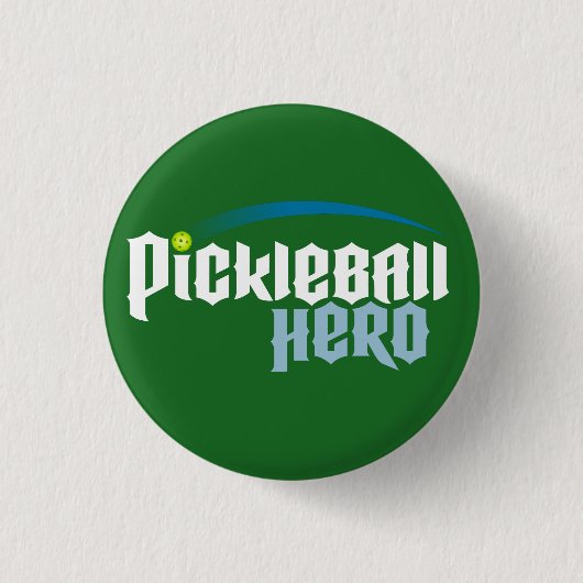"Pickleball Held-" Logo-Knopf (Grün) Button (Vorderseite)