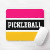 PICKLEBALL Hellrosa Schwarz-weiße Streifen Mousepad (Mit Mouse)