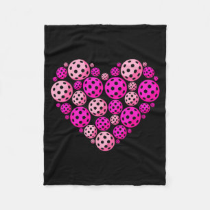 Pickleball Herz Valentinstag lustiger Pickleball L Fleecedecke