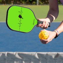Pickleball Herzschlag Neon Grün - Benutzerdefinier