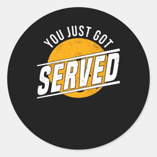 Pickleball Hobby Player Loop Pickleball Runder Aufkleber (Vorderseite)