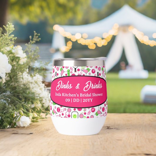Pickleball Hochzeitsdusche Rosa Kosmos Personalisi (Hochzeit)