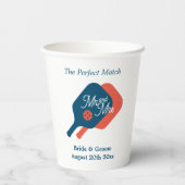 Pickleball Hochzeitszeitung Cup für das perfekte S Pappbecher (Rückseite)