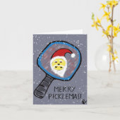 Pickleball Holiday Card Karte (Gelbe Blume)