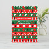 Pickleball Holiday Cheer Feiertagskarte (Stehend Vorderseite)