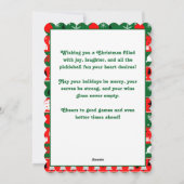 Pickleball Holiday Cheer Feiertagskarte (Rückseite)