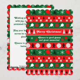 Pickleball Holiday Cheer Feiertagskarte