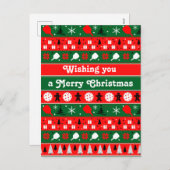 Pickleball Holiday Cheer Feiertagspostkarte (Vorne/Hinten)