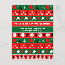 Pickleball Holiday Cheer Feiertagspostkarte