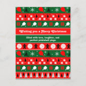 Pickleball Holiday Cheer Feiertagspostkarte (Vorderseite)
