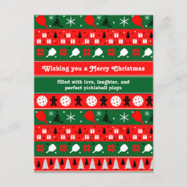 Pickleball Holiday Cheer Feiertagspostkarte