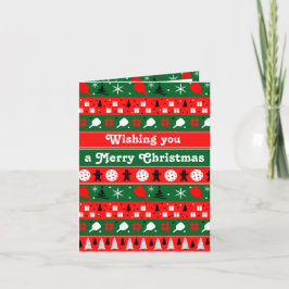 Pickleball Holiday Cheer Karte