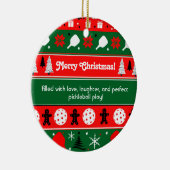 Pickleball Holiday Cheer Keramik Ornament (Rechts)