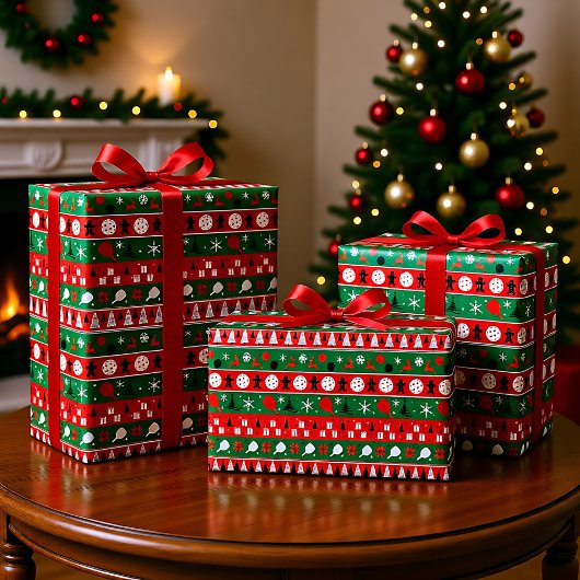 Pickleball Holiday Cheer Seidenpapier