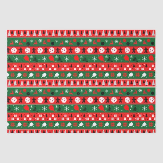 Pickleball Holiday Cheer Seidenpapier (Vorderseite)