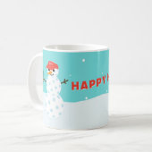 Pickleball Holiday Custom Humors Snowman Tasse (Vorderseite Links)
