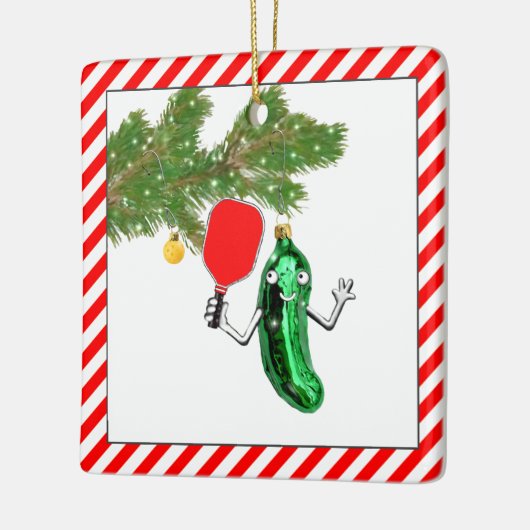 Pickleball Holiday Geschenk 2022 Keramikornament (Links)