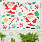 Pickleball Holiday Geschenk Geschirrtuch (Gefaltet)