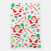 Pickleball Holiday Geschenk Geschirrtuch (Vertikal)