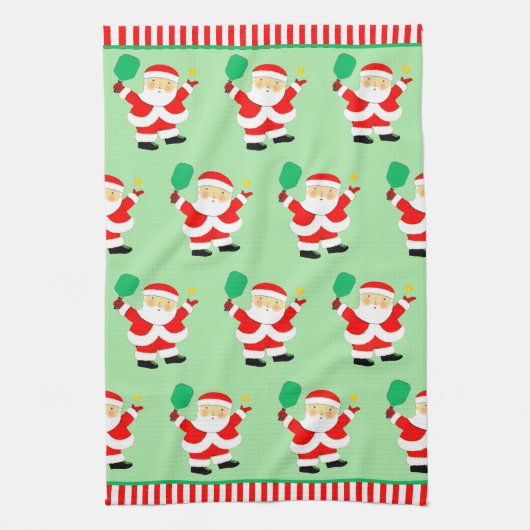 Pickleball Holiday Geschenk Geschirrtuch (Vertikal)