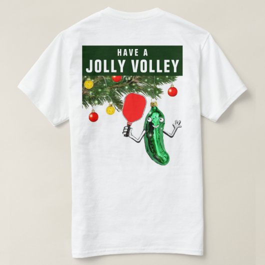 Pickleball Holiday Geschenke T-Shirt (Design Rückseite)