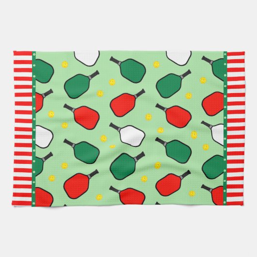 Pickleball Holiday Geschirrtuch (Horizontal)
