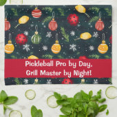 Pickleball Holiday Kundgebung Geschirrtuch (Gefaltet)