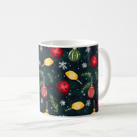 Pickleball Holiday Kundgebung Kaffeetasse (VorderseiteRechts)
