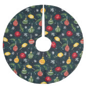 Pickleball Holiday Kundgebung Polyester Weihnachtsbaumdecke (Vorderseite)