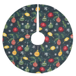 Pickleball Holiday Kundgebung Polyester Weihnachtsbaumdecke