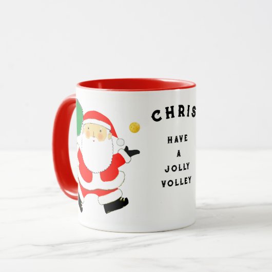 Pickleball Holiday Tasse (Vorderseite Links)