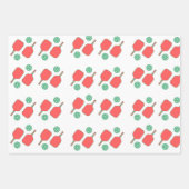 Pickleball Holiday Wrapping Paper Geschenkpapier Set (Vorderseite 2)