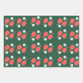 Pickleball Holiday Wrapping Paper Geschenkpapier Set (Vorderseite)
