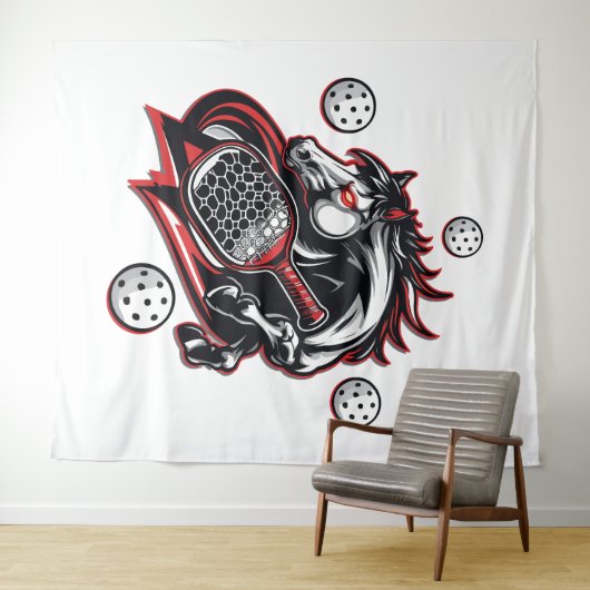 Pickleball Horover Wandteppich (Beispiel (Horizontal))