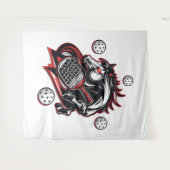 Pickleball Horover Wandteppich (Vorderseite (Horizontal))