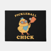 Pickleball Huhn - retro Fußmatte (Vorderseite)