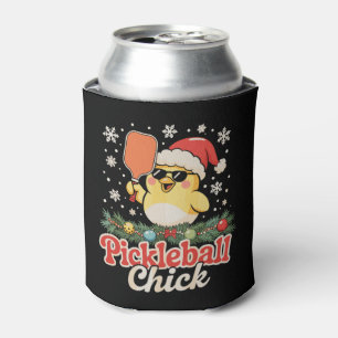 Pickleball Huhn Weihnachtsmann Hut Sonnenbrille We Dosenkühler